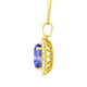 6.25ct Oval Tanzanite Pendant with 1.86 cttw Diamond