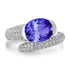 2.85ct Oval Tanzanite Ring with 0.63 cttw Diamond