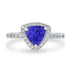 1.2ct Trillion Tanzanite Ring with 0.42 cttw Diamond