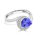 2.25ct Pear Tanzanite Ring with 0.15 cttw Diamond