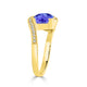 2.25ct Pear Tanzanite Ring with 0.15 cttw Diamond