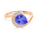 2.25ct Pear Tanzanite Ring with 0.15 cttw Diamond