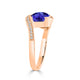 2.25ct Pear Tanzanite Ring with 0.15 cttw Diamond