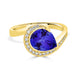 2.25ct Pear Tanzanite Ring with 0.15 cttw Diamond