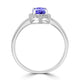 0.76ct Oval Tanzanite Ring with 0.2 cttw Diamond