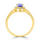 0.76ct Oval Tanzanite Ring with 0.2 cttw Diamond