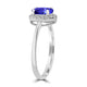 0.76ct Oval Tanzanite Ring with 0.2 cttw Diamond