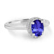 0.76ct Oval Tanzanite Ring with 0.2 cttw Diamond