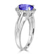 1.8ct Oval Tanzanite Ring with 0.17 cttw Diamond