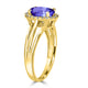 1.8ct Oval Tanzanite Ring with 0.17 cttw Diamond