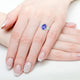1.8ct Oval Tanzanite Ring with 0.17 cttw Diamond