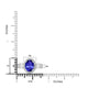 1.8ct Oval Tanzanite Ring with 0.17 cttw Diamond