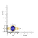 1.8ct Oval Tanzanite Ring with 0.17 cttw Diamond
