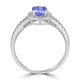 0.76ct Oval Tanzanite Ring with 0.36 cttw Diamond