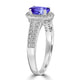 0.76ct Oval Tanzanite Ring with 0.36 cttw Diamond