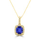 1ct Oval Tanzanite Pendant with 0.17 cttw Diamond