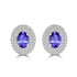 1.52ct Oval Tanzanite Halo Earring with 0.48 cttw Diamond