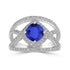 1.4ct Round Tanzanite Ring with 0.73 cttw Diamond