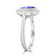 2.85ct Oval Tanzanite Ring with 0.21 cttw Diamond