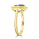 2.85ct Oval Tanzanite Ring with 0.21 cttw Diamond