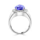 5.5 ct Oval Tanzanite Men's Ring with 0.85 cttw Diamond