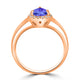 1.15ct Pear Shape Tanzanite Ring with 0.15 cttw Diamond