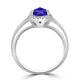 1.15ct Pear Shape Tanzanite Ring with 0.15 cttw Diamond