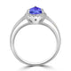 1.15ct Pear Shape Tanzanite Ring with 0.15 cttw Diamond