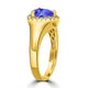 1.15ct Pear Shape Tanzanite Ring with 0.15 cttw Diamond