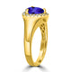 1.15ct Pear Shape Tanzanite Ring with 0.15 cttw Diamond