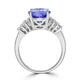 3.9ct Oval Tanzanite Ring with 0.39 cttw Diamond