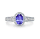 0.76ct Oval Tanzanite Ring with 0.44 cttw Diamond