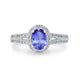 0.76ct Oval Tanzanite Ring with 0.44 cttw Diamond