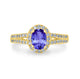 0.76ct Oval Tanzanite Ring with 0.44 cttw Diamond