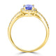 0.76ct Oval Tanzanite Ring with 0.44 cttw Diamond