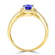 0.76ct Oval Tanzanite Ring with 0.44 cttw Diamond