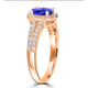 0.76ct Oval Tanzanite Ring with 0.44 cttw Diamond