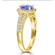 0.76ct Oval Tanzanite Ring with 0.44 cttw Diamond