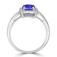 0.9ct Round Tanzanite Ring with 0.3 cttw Diamond