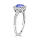 0.9ct Round Tanzanite Ring with 0.3 cttw Diamond