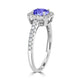 0.9ct Round Tanzanite Ring with 0.3 cttw Diamond