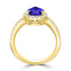 2.05ct Pear Shape Tanzanite Ring with 0.4 cttw Diamond