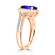 2.05ct Pear Shape Tanzanite Ring with 0.4 cttw Diamond