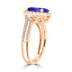 2.05ct Pear Shape Tanzanite Ring with 0.4 cttw Diamond