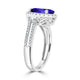 2.05ct Pear Shape Tanzanite Ring with 0.4 cttw Diamond