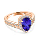 2.05ct Pear Shape Tanzanite Ring with 0.4 cttw Diamond