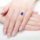 2.05ct Pear Shape Tanzanite Ring with 0.4 cttw Diamond