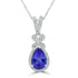 2.05ct Pear Tanzanite Pendant with 0.24 cttw Diamond