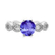 2.2ct Round Tanzanite Ring with 0.23 cttw Diamond