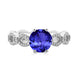 2.2ct Round Tanzanite Ring with 0.23 cttw Diamond